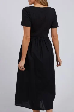 Foxwood Ella Black SS Midi Dress