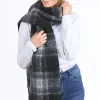 Elm Black White Check Comfy Scarf