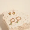 Humble + Heart Emerald Huggie Stud Set