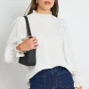 Ivy + Jack Emphatic Ivory Stripe High Neck Top