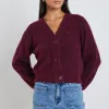 Stories be Told Essence Burgundy Knit Cardigan