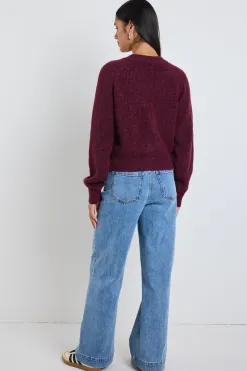 Stories be Told Essence Burgundy Knit Cardigan