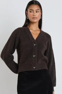 Stories be Told Essence Chocolate Knit Cardigan