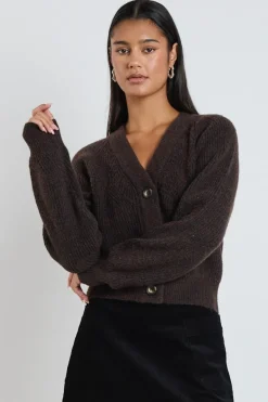 Stories be Told Essence Chocolate Knit Cardigan