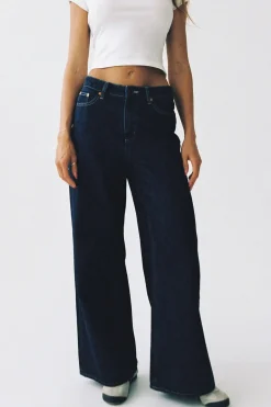 Lee Essential Blue Rinse Mid Relaxed Wide Leg Jean