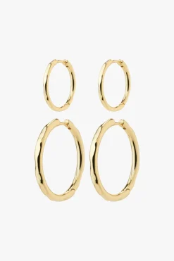 Pilgrim Eve Hoop 2-in-1 Set Gold-Plated Earrings