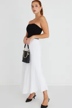 Stories be Told Facade Black Crepe Bustier Top