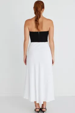 Stories be Told Facade Black Crepe Bustier Top