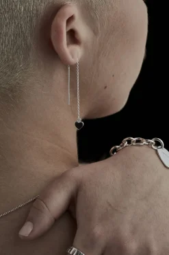 Stolen Girlfriends Club Falling Heart Thread Earrings