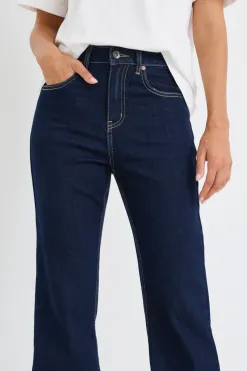 Stories be Told Farah Indigo High Rise Soft Flare Jean