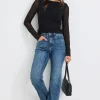 Stories be Told Farah Mid Blue High Rise Soft Flare Jean