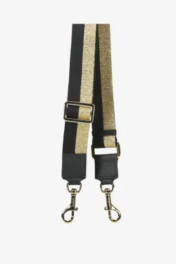 Saben Feature Gold + Black Herringbone Wide Strap