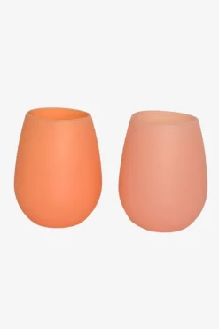 Porter Green Fegg Peach Silicone 2 Pack Foldable Tumbler