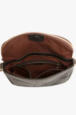 Saben FiFi Black Fold Over Leather Shoulder Bag