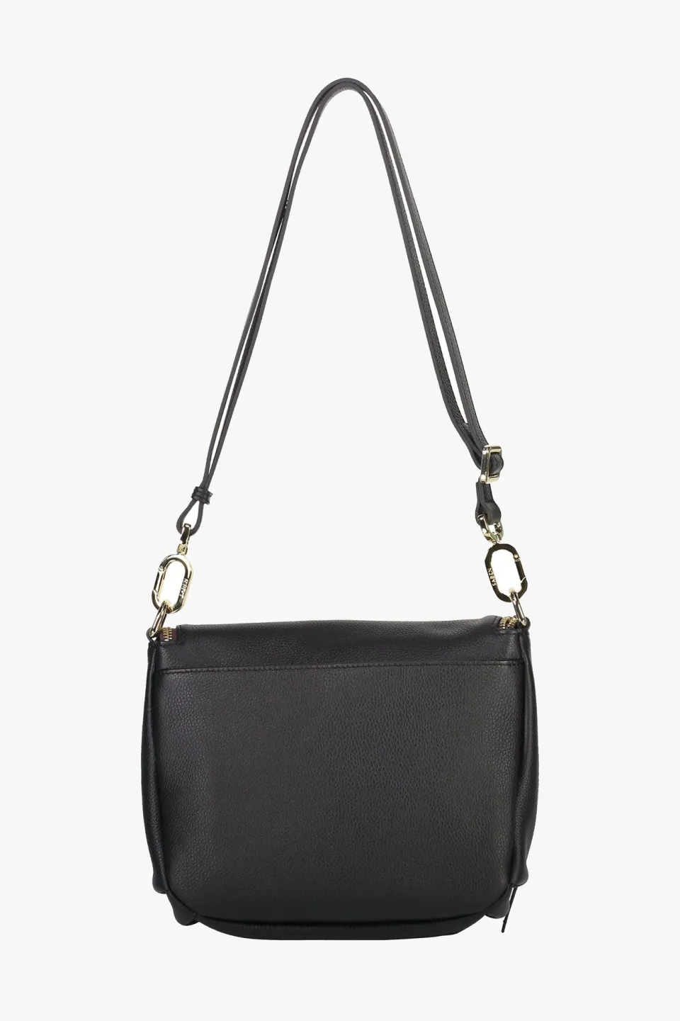 Saben FiFi Black Fold Over Leather Shoulder Bag