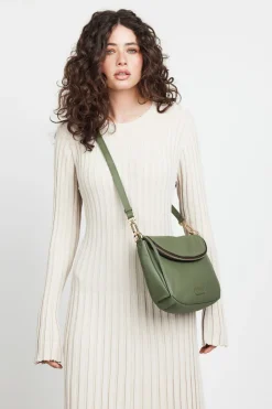Saben FiFi Cactus Leather Shoulder Bag