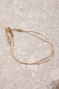 Humble + Heart Fine Double Chain Gold Bracelet