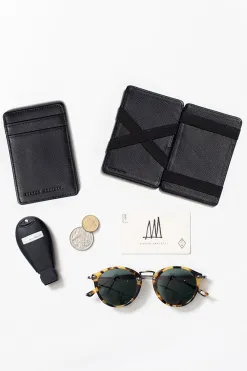 Status Anxiety Flip Two Sided Black Wallet Cardholder