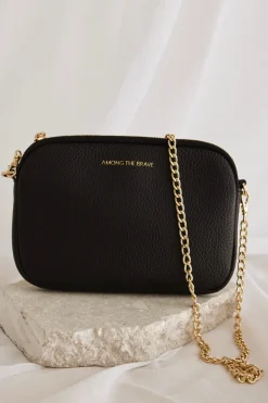 Among the Brave Florence Black Leather Single Pouch Bag