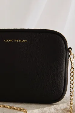 Among the Brave Florence Black Leather Single Pouch Bag