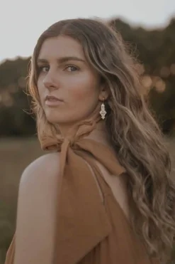 Silver Linings Florence Gold Pendant Earrings