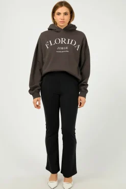 Jorge Florida Washed Black Logo Hoodie