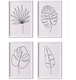 Robert Mark Foliage Lines Print Artwork 52x40cm each