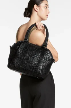 Status Anxiety Force of Being Black Bubble Leather Handbag