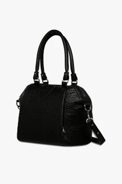 Status Anxiety Force of Being Black Bubble Leather Handbag