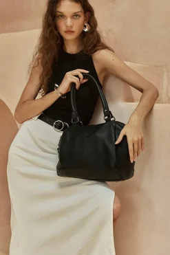 Status Anxiety Force of Being Black Leather Handbag