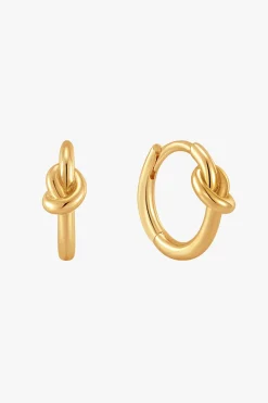 Ania Haie Forget Me Knot Huggie Hoop Gold 12mm EOL Earrings