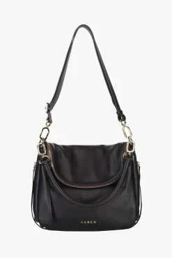 Saben Frankie Fold Over Black Shoulder Bag