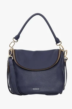 Saben Frankie Fold Over Midnight Blue Shoulder Bag