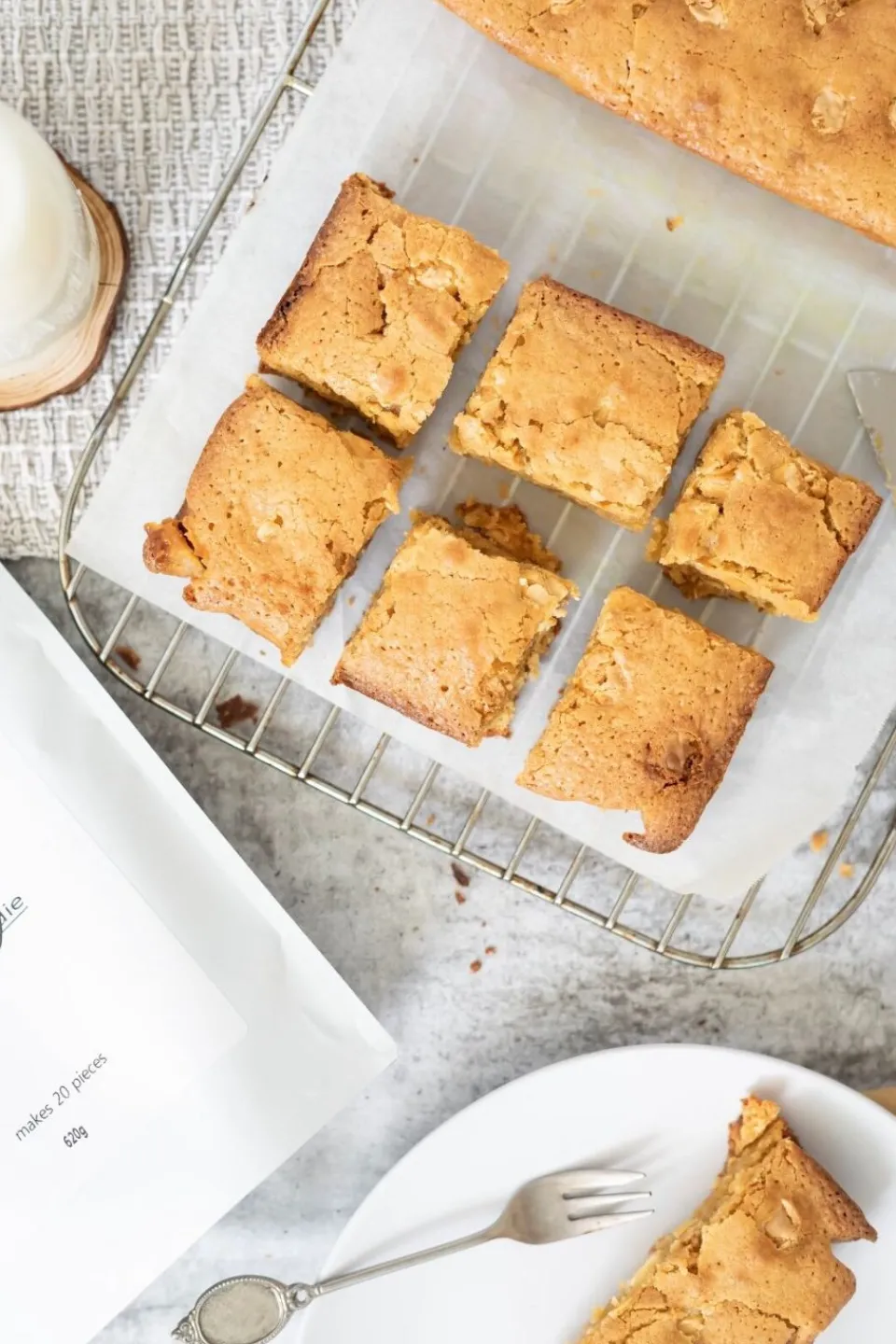 Flour u0026 Dough Fudgy White Chocolate Blondie Baking Mix