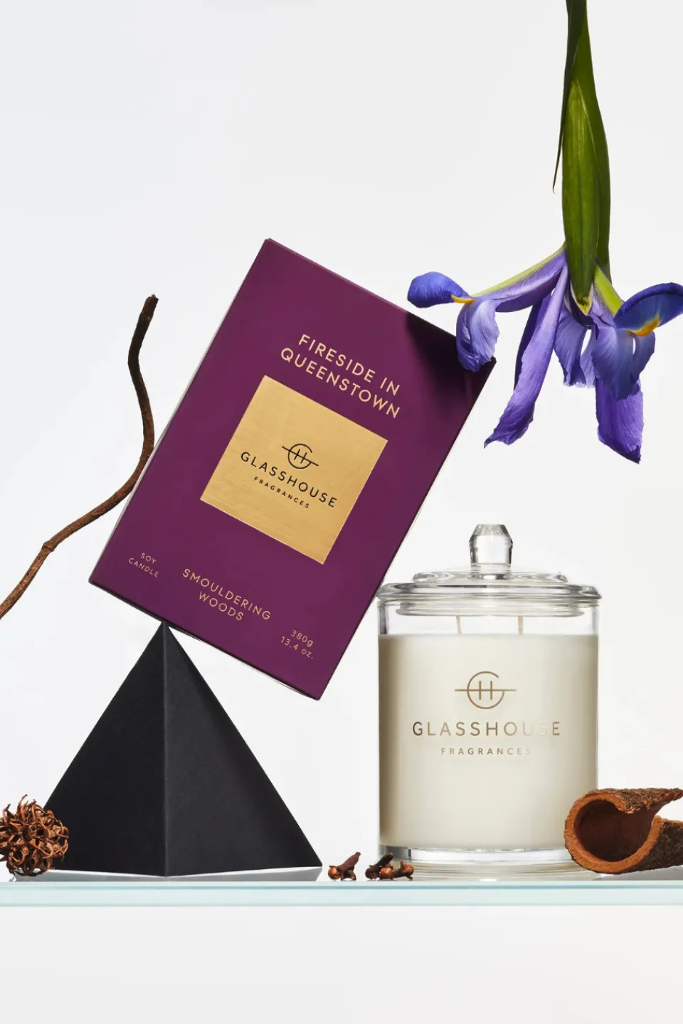 Glasshouse 380g Triple Scented Fireside in Queenstown Candle