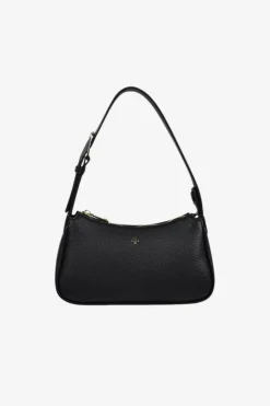 Peta + Jain Gabi Black Vegan Leather Gold Hardware Shoulder Bag