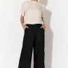 Adorne Gabriella Black Lined Linen Pant