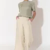 Adorne Gabriella Cream Lined Linen Pant
