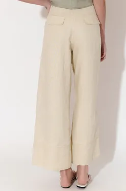 Adorne Gabriella Cream Lined Linen Pant