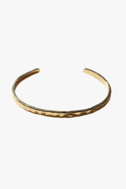 Love Lunamei Gaia 18k Gold Plate Soft Hammered Cuff Bangle