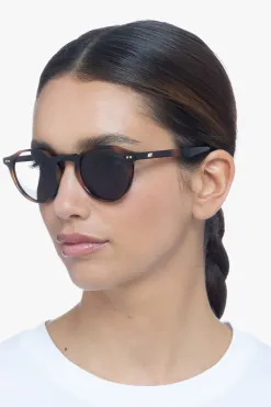 Le Specs Galavant Tort Round Green Mono Lens Sunglasses