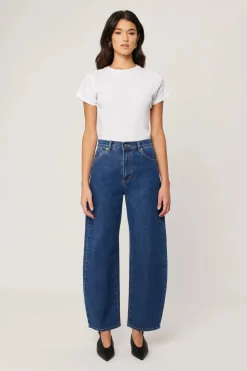 Rollas Gigi Forever Blue Mid Barrel Jean