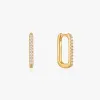 Ania Haie Glam Rock Gold Oval Hoop Earrings