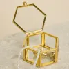 Willow u0026 Mae Glass with Gold Trim Small Hexagonal Jewellery Boxes