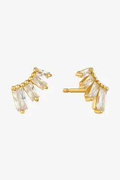 Ania Haie Glow Getter Crystal Gold Bar Stud EOL Earrings