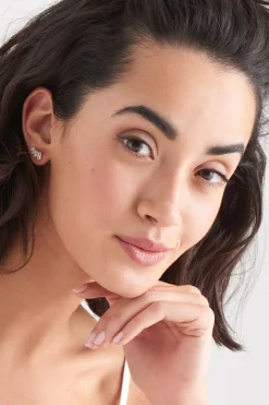 Ania Haie Glow Getter Crystal Gold Bar Stud EOL Earrings