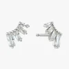 Ania Haie Glow Getter Crystal Silver Bar Stud EOL Earrings