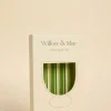 Willow u0026 Mae Green Cocktail Short Reuseable Pk 4 Glass Drinking Straws