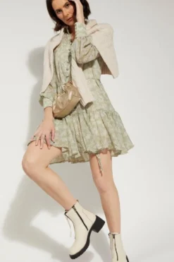 Drama The Label Guildford Thyme LS Roulett Mini Dress