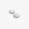 Stolen Girlfriends Club Halo Moonstone Cluster Semi Hoop Earring